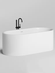 Ванна отдельностоящая Salini PERLA (1700х800х605) искусств. камень, S-Stone, белая мат 1049201M