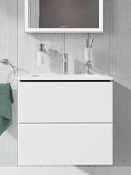 Тумба под раковину Duravit L-Cube 620х550х391 подвесная, 2 ящика, белый матовый LC625601818 — изображение 3