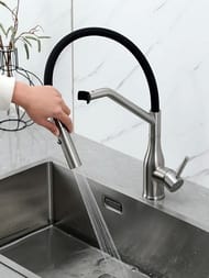 Смеситель для кухни с гибким изливом , GAPPO сатин, G4098-15