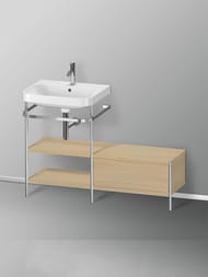 Консоль с раковиной Duravit Happy D.2 Plus 1200х850х490 2полки, ящик справа, дуб сред. HP4850O7171 — изображение 2