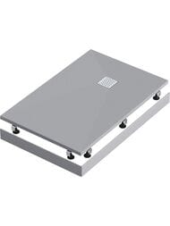 Экран GOOD DOOR BAS ABS Essentia 1400х800 Soft-touch, цвет: графит (прямоугольный)