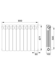 ������! �������� ��������������� RIFAR Monolit 500 (577�800�100) 10 ������, 1960 ��, �����