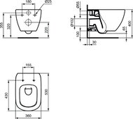 ������ ��������� Ideal Standard TESI AQUABLADE 365�535�400 �������� ����, ��� ������, ������ T0079V3