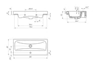 �������� ��������� Cersanit MODUO SLIM 800�380�170 � 1 ����������, ����� S-UM-MOD80SL/1