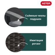 �������� ������ KETER CORFU REST SET WITHOUT TABLE, 2 ������+2 ������, ����������