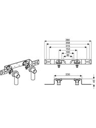��������� �������� TECEflex ��� ���������, 16�1/2", ������, 765130