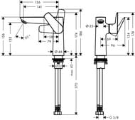 Смеситель Hansgrohe Talis E 71755000 для умывальника, без донного клапана, хром