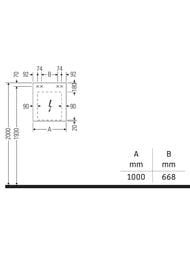 �������-���� Duravit Ketho 1000�750�180 � ����������, 2 �����, ����� ������ KT7532022220000