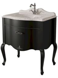 Тумба под раковину Caprigo Бурже 80 nero lucido 800х985х593 под столешницу 11021-020