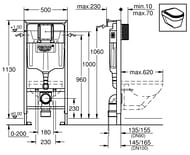 Grohe Rapid SL ����������� ��� ���������� ������� 2 � 1 38536001 1130�500�230