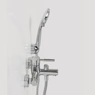 Смеситель для ванны WasserKRAFT Main 4101 однозахватный, короткий излив, душ. гарнитур, цвет: хром