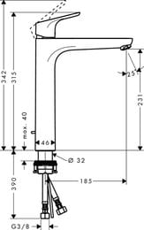 ��������� Hansgrohe Focus 31532000 ��� ����������� � ����.�������, �������������, ����