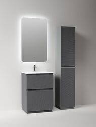 Тумба под раковину Sancos Folk Floor FL60FGS 590х445х850 напольная, с 2-мя ящиками, цвет: Grey soft