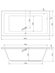 ����� ��������� CEZARES PLANE-200-90-49-W37 2000x900x490 �������������, ����: �����