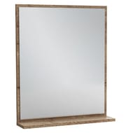 Зеркало Jacob Delafon Vivienne EB1596-E52 580х696х22 подвесное, с полкой, дуб табак