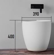 Накладная раковина Armadi Art Corian (Кориан) (390x390х400) 884-39 белая