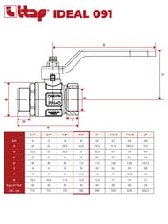 ���� ������� ITAP IDEAL 091 3/4" �� 40 PN �����, ��������������