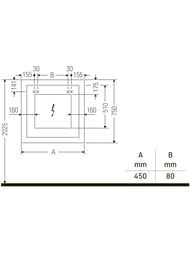 ������� Duravit White Tulip WT7050 450�750�50 LED ���������, ������, ��������� ����. ������ �����
