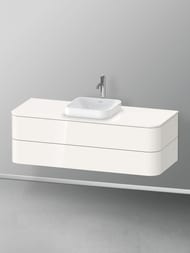 Тумба под раковину Duravit Happy D.2 Plus 1300х408х550 2 ящика, белый глянец HP497202222 — изображение 2