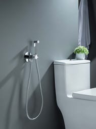Набор с гигиеническим душем Aquatek Бетта AQ1023CR встраиваемый, 1 отв., однозахватный, цвет: хром