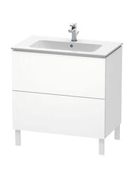Тумба под раковину Duravit L-Cube 820х704х481 напольная, 2 ящика, белый матовый LC662601818 — миниатюра 1