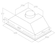 Вытяжка ELICA Era C WH/A/52 LED, 535х300 мм, 700 м3/ч, 146 Вт, белый PRF0142716