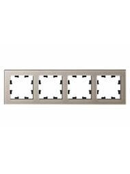 Рамка Systeme Electric ATLASDESIGN NATURE 4 поста, СТЕКЛО ШАМПАНЬ ATN320504
