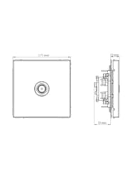 Розетка Systeme Electric ARTGALLERY TV оконечная, 1DB, механизм, белая GAL000191