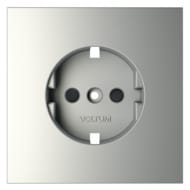 Накладка для розетки с/з и защитными шторками Voltum S70 VLS000705, серебро