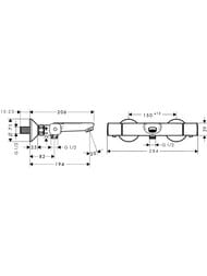 ��������� Hansgrohe Ecostat Universal 13123000 ���������������� ��� �����/����, ���������, ����