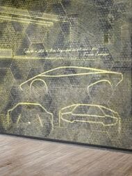 Панно  Zambaiti Lamborghini II  (3,0х3,3) коричневый, винил на флизелине 90057  (рул.)