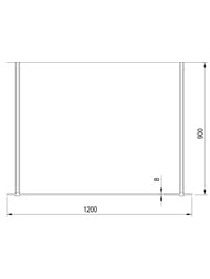 ������� ������ RAVAK WALK-IN FREE (1200�2000) ������, ���������+Transparent