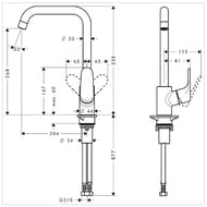 ��������� Hansgrohe Focus M41 ��� ����� 260 �� ���������� ����� ���� 31820000