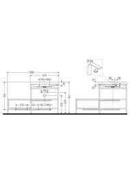 ������� � ��������� Duravit Happy D.2 Plus 1200�850�490 2 �����, ���� �����, ��� ����. HP4845O7171