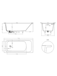 ����� �� �������������� ����� Salini Orlanda Kit S-Sense (1700�700�560) ������� 102111M
