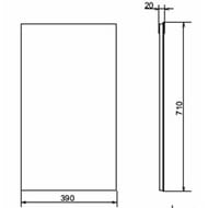 Зеркало COMFORTY Асти-40 (390х710х20) дуб дымчатый 00-00001468