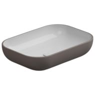 Раковина накладная GSG Easy EALAVRE60BI000/029 (600х420х130), белый/коричневый матовый