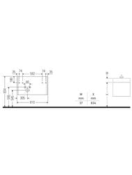 ����� ��������� Duravit XViu 810�560�480 2 �����, ����� ������/������� XV41580B122