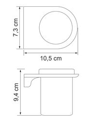Стакан для зубных щеток одинарный WasserKRAFT Kammel K-8328