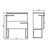 Тумба COMFORTY Дюссельдорф-90 (970х840х470) напольная, с раковиной, дуб дымчатый  00-00004093