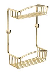 Migliore Complementi Полка-решетка двойная с галереей 20x10x30 см золото ML.COM-50.600.DO