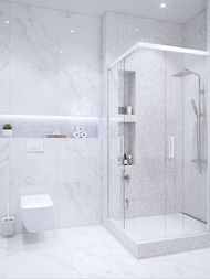 Мозаика мраморная Wild Stone White Polished 20х20 (305х305х4) белая, JMST037 (шт.) — миниатюра 3