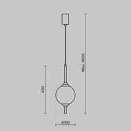 Подвесной светильник Maytoni The Sixth Sense (Зе сикс Сенс) Z020PL-L6B3K, 3000K, 7Вт, 360°, IP20, LED, черный — изображение 2