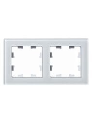 Рамка Systeme Electric ATLASDESIGN NATURE 2 поста, СТЕКЛО БЕЛЫЙ ATN320102