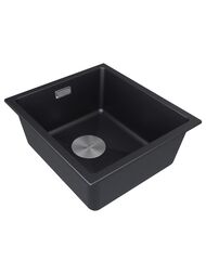 Мойка LUMI 41UNI, IT-GRANIT, LU41-BLM, черный, 410х460, Paulmark