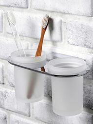 Стакан для зубных щеток двойной WasserKRAFT Kammel K-8328D