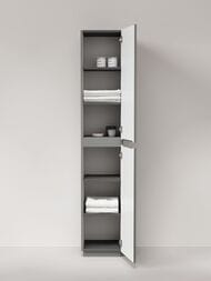 Шкаф-пенал SANCOS Folk Floor PFL35FES 350х350х1880 напольный, 2 дверцы, цвет: Ergraut soft