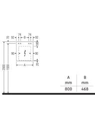 �������-���� Duravit Ketho 800�750�180 � ����������, 2 �����, ������ ���. KT753104949