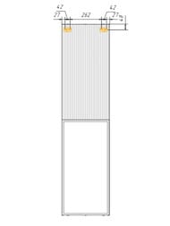 Шкаф-колонна COMFORTY Мадрид-40 (400х1600х300) подвесная, серый шелк 00-00017855