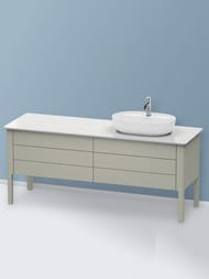 Тумба под раковину справа Duravit Luv 1733х743х570 4 ящика, темно-серый матовый лак LU9568R6060 — изображение 2